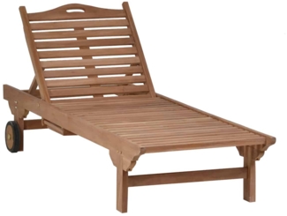 MiaMöbel Teak Liege Massivholz Teak Modern