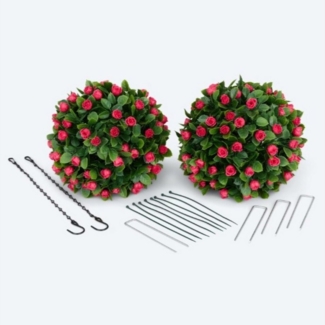 Kunstblume künstlicher Blütenball für das Beet, im Blumentopf oder zum Aufhängen Astern, Rosen, Online-Fuchs, variable Kunstpflanzen