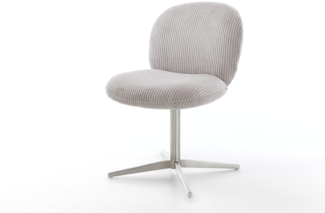 Drehstuhl Nube-Flex Cord Silbergrau Fußkreuz Edelstahl 360° drehbar Taschenfederkern