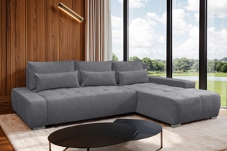 storez24 Ecksofa Kelly, mit Bettkasten und Schlaffunktion, L-Form, bequem