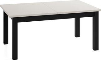 WFL GROUP Esstisch Lindberg ausziehbar verlängerbar rechteckig mit schwarzen Holzbeinen (MADE IN EU, XXL Groß– 120/140/150/160/200 cm ausziehbar auf 160/180/190/240/300 cm), platzsparender Tisch in Holzoptik für Küche, Esszimmer oder Wohnzimmer