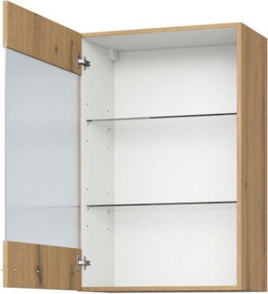 KOCHSTATION Glashängeschrank KS-Trea OG60-90 inklusive zwei Glaseinlegeböden, Breite 60 cm, Höhe 90 cm