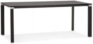 Designer-Besprechungstisch XLINE | Der XLINE-Tisch mit seinem schwarzen Design, das Holz und Metall mit ein paar Akzenten von Chrom Kadima Design
