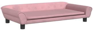 vidaxl Kindersofa 100 x 50 x 26 cm Samt, Rosa