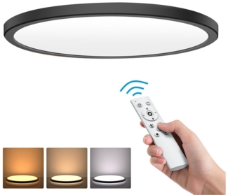 ANTEN LED Deckenleuchte 24W WIFI RGB Dimmbar LED Deckenlampe Deckenleuchte mit Fernbedienung, für Wohnzimmer Schlafzimmer Küchenlampe, IP40, Weiß