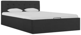 vidaXL Stauraumbett Hydraulisch Dunkelgrau Stoff 120×200 cm 285572