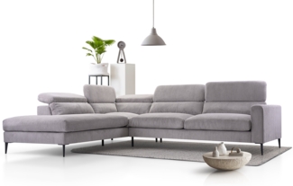 AX LIVING Ecksofa grau Jolandi Couch L Form XXL Ecksofa 300 cm breit L