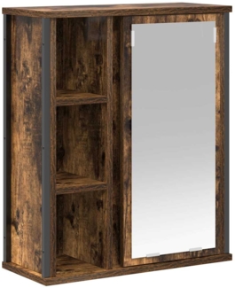 vidaXL Bad-Wandschrank mit Spiegel Räuchereiche 50x21x60 cm 861904