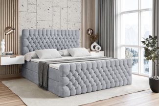 ALTDECOR Boxbett SERENE-Z (Multipocket-Matratze H4, H3 Matratze Bonellfederung, Topper, Kopfteil), Doppelbett mit Fußteil