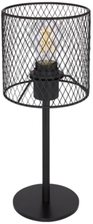 LED Tischleuchte, Metallgeflecht, schwarz, Höhe 35 cm