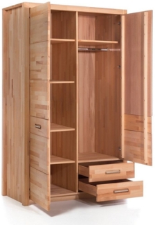 bv-vertrieb Kleiderschrank Kleiderschrank Schlafzimmerschrank Wildeiche Spiegelschrank - (3617)