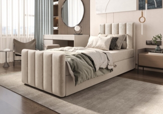 B&B Home Boxspringbett Boxbett Adelle V (H3 Matratze Bonellfederung, Kopfteil, Fussteil und Bettkasten)