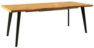 Esstisch Küchentisch Fresno 150-210x90x76cm Eiche schwarz ausziehbar