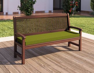 sunnypillow Bankauflage Stuhlkissen mit abnehmbarem Bezug Bankkissen Bankpolster Polsterauflage Auflage für Gartenbank viele Farben und Größen zur Auswahl (100 x 30 x 5 cm, Grün)