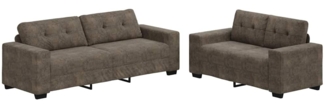 vidaXL | Sofa | 2 pcs Dunkelgrau 221 x 78 x 80 cm Kunstleder 3324720