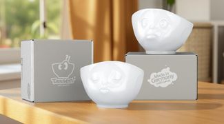 FIFTYEIGHT PRODUCTS Müslischale Schalen-Sets 2-tlg. je 500 ml, Salatschalen Suppenschalen, Hartporzellan Hotelqualität, spülmaschinenfest und mikrowellengeeignet, (Kombi-Set, 2-tlg), 100% Made in Germany