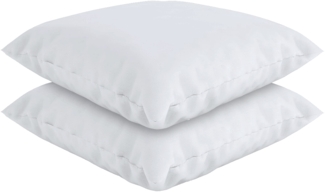 Federkissen mit Bezug - 40x40 cm - 2er Set Weiß