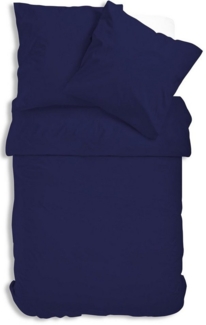 One Home Bettwäsche Uni Einfarbig, Mikrofaser, 2 teilig, mit Reißverschluss