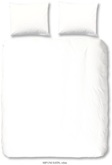 HIP Mako Satin Bettwäsche 2 teilig Bettbezug 140 x 220 cm Kopfkissenbezug 60 x 70 cm Uni duvet cover 0280. 00. 01 White