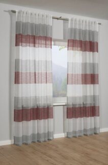 GARDINIA Gardine Schal mit Gardinenband Etamine (1 St), verdeckte Schlaufen, blickdicht, Stoff Etamine