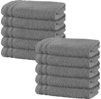 Erwin Müller Handtuch Handtuch "Heidelberg" 10er-Pack, Walk-Frottier Uni