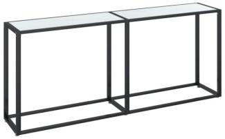 vidaXL Konsolentisch Weiß Marmor-Optik 180x35x75,5 cm Hartglas 331684