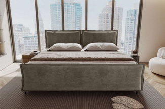 99rooms Boxspringbett Vero Familienbett (Schlafzimmerbett, Bett), 220/240/260x200 cm, in Cord POSO, mit TFK-Matratze, Topper