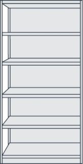 Kerkmann Büroregal Progress 500 Grundregal BxTxH 75x60x190cm 6 Böden m