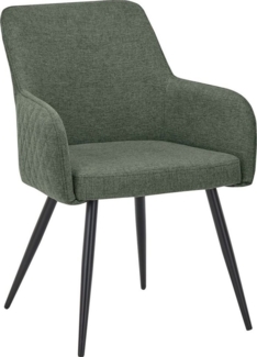 set one by Musterring Armlehnstuhl Akron, 2-er Set, Rundrohrgestell schwarz, außen mit Rauten-Steppnaht