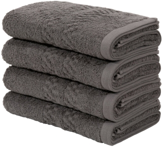 my home Handtuch Regona, Handtücher (50x100cm), flauschig und weich, 500gr/m², Frottier (Set, 4-St), Premium Handtücher mit Bordüre, Handtuch-Set, 100% Baumwolle