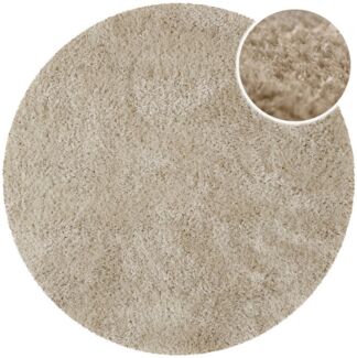 OTTO home Hochflor-Teppich Josetta, rund, Höhe: 50 mm, Langflor, Shaggy, dichter weicher Hochflor, uni farben, Wohnzimmer