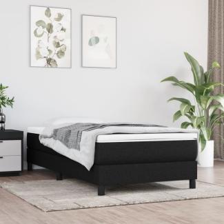 vidaXL Boxspringbett mit Matratze Schwarz 90x190 cm Stoff 3144039