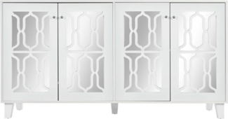 BlingBin Kommode verspiegelte Anrichte Sideboard Kommode (mit kühlen Kristallgriffen Zwei Türen für Wohn- und Esszimmer), Spiegeltür