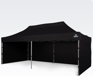 Pop up zelt 3x6m - mit 3 Wänden - Schwarz
