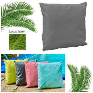 heimtexland Dekokissen Outdoorkissen Garten Outdoor Kissen wetterfest, Lotus Effekt, schmutz- und wasserabweisend, inkl. Füllung