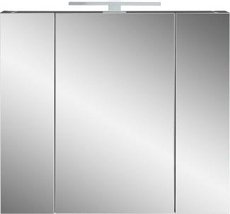 Spiegelschrank >M-391< (BxHxT: 76x71x23 cm) in anthrazit - 76x71x23cm (BxHxT)