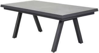 Gartentisch Sondrino , Keramik , Schwarz , 200 x 75 x 100 cm