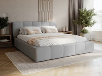 Compleo Polsterbett modern und elegant, Designerbett, Wolkenbett LARAS (TOPSELLER Stauraumbett MADE IN EU), mit Bettkasten und Lattenrost