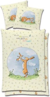 Global Labels Babybettwäsche Weißt Du wie lieb ich Dich habe 40 x 60 135 x 100 cm