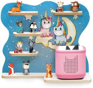 stadtecken Kinderregal mit schmalen Boden, geeignet für Toniebox 2 und ca. 30 Tonies, Packung, Perfekte Aufbewahrung im Kinderzimmer