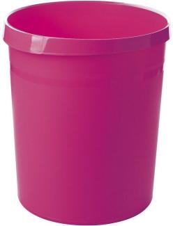 Han 'Grip' Papierkorb Grip, mit umlaufendem Griffrand und 2 Griffmulden, 18 Liter, Pink