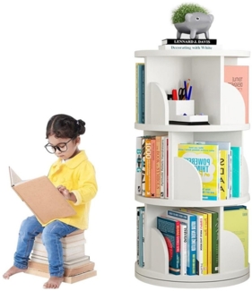 NUODWELL Bücherregal Drehbare Bücherregal, 2/3/4/5 Etagen Stehregale Lagerregal mit Fächern