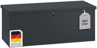 STEELSØN 'Icarus' Aufbewahrungsbox, Metall, anthrazit, 560 Liter, 63x70x165 cm, wasserdicht und abschließbar