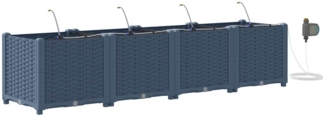 vidaXL Gartenpflanzer Grau 160 x 40 x 37.5 cm Stahl 42002870