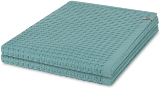 Möve Piquee 2 tlg. Frottier-Set - 2 X Duschtuch (70 X 140cm) - 350 - Arctic