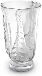 Casa Padrino Luxus Deko Glas Vase Ø 26 x H. 42 cm - Elegante mundgeblasene Blumenvase - Deko Accessoires