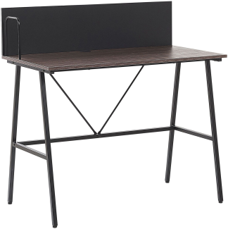 Schreibtisch heller Holzfarbton Spannplatte/Metall 100x50 cm Büro