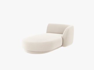 Micadoni Modul Miley 2-Sitzer Rechts Samtstoff Helles Beige