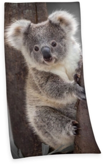 Velourstuch Duschtuch Badetuch Strandtuch mit Koala 75 x 150cm