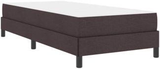 vidaXL Boxspringbett mit Matratze Dunkelbraun 90 x 190 cm Stoff 3398454